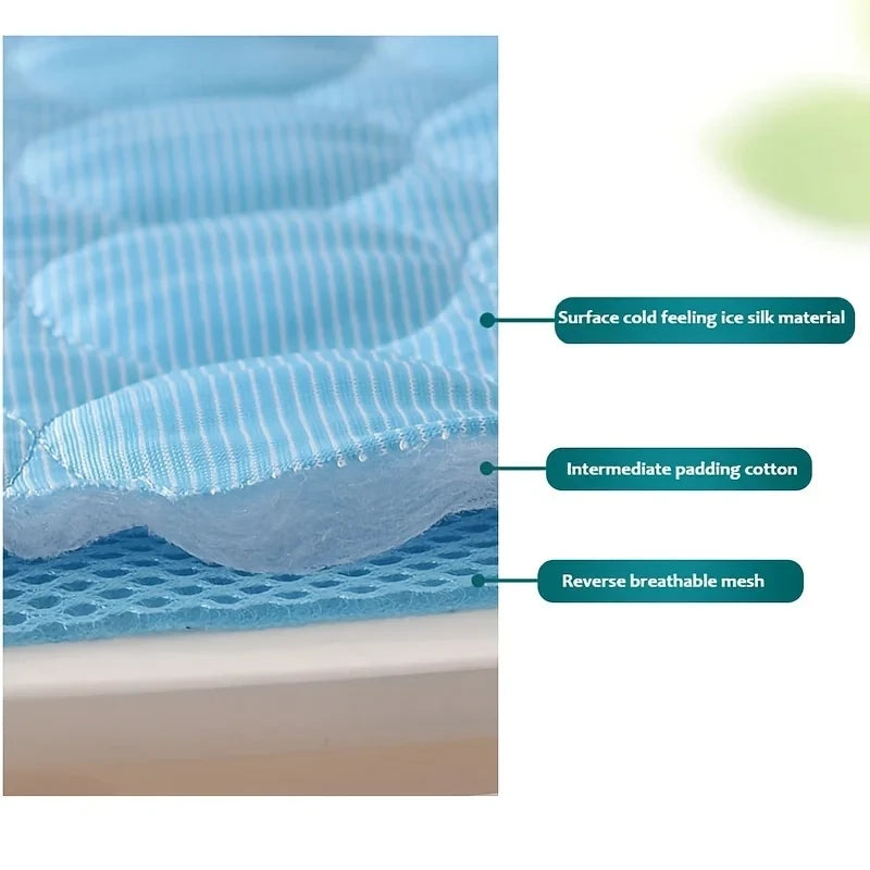 Premium Cooling Mat for Dogs & Cats | Breathable Ice Silk Summer Pet Pad