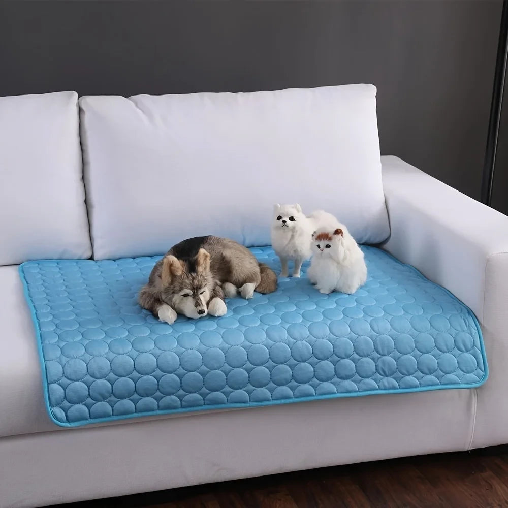 Premium Cooling Mat for Dogs & Cats | Breathable Ice Silk Summer Pet Pad