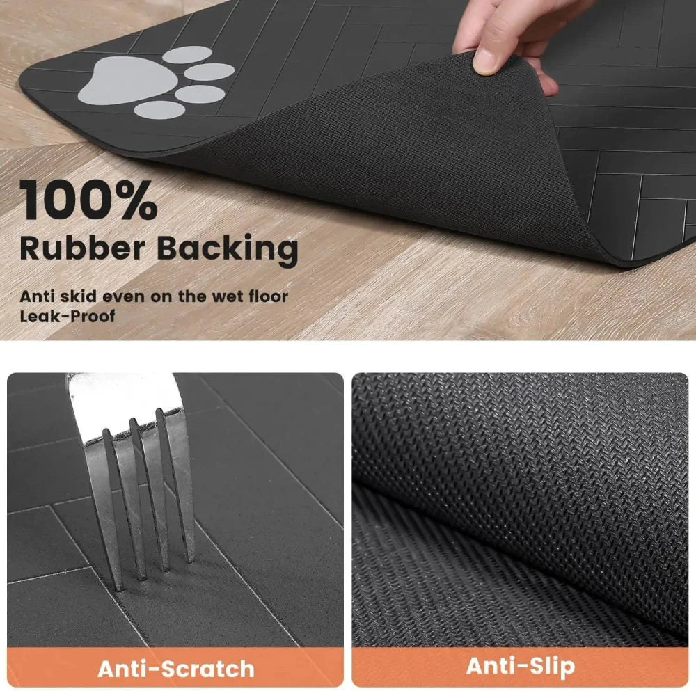 Absorbent Pet Feeding Mat | Quick-Dry Non-Slip Floor Protector for Dogs & Cat