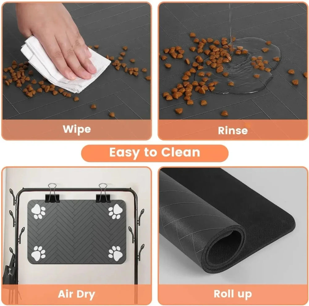 Absorbent Pet Feeding Mat | Quick-Dry Non-Slip Floor Protector for Dogs & Cat