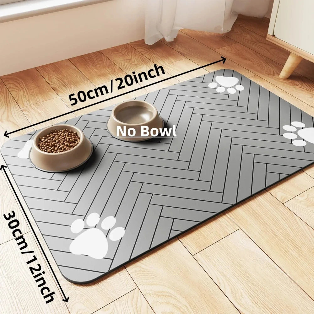 Absorbent Pet Feeding Mat | Quick-Dry Non-Slip Floor Protector for Dogs & Cat