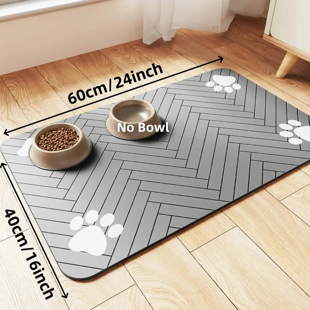 Absorbent Pet Feeding Mat | Quick-Dry Non-Slip Floor Protector for Dogs & Cat
