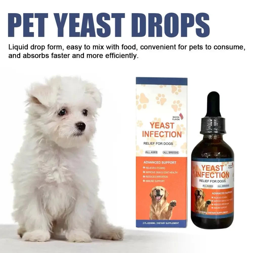Pet Yeast Support Drops | Gut, Skin & Immune Health for Dogs & Cats