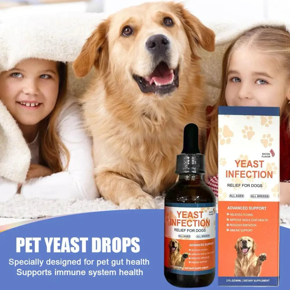 Pet Yeast Support Drops | Gut, Skin & Immune Health for Dogs & Cats