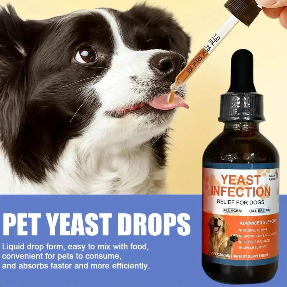 Pet Yeast Support Drops | Gut, Skin & Immune Health for Dogs & Cats