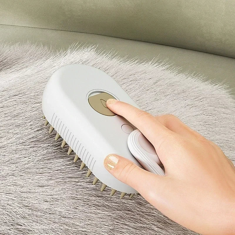 3-in-1 Steam Pet Brush | Deshedding, Detangling & Coat Care Tool for Cats & Dogs