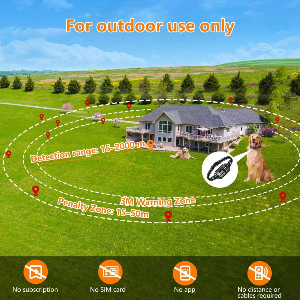 GPS Wireless Dog Fence System | Safe & Portable Pet Containment for Dogs